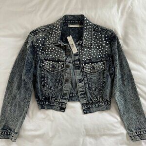 Rhinestone Denim Jacket, Alice + Olivia